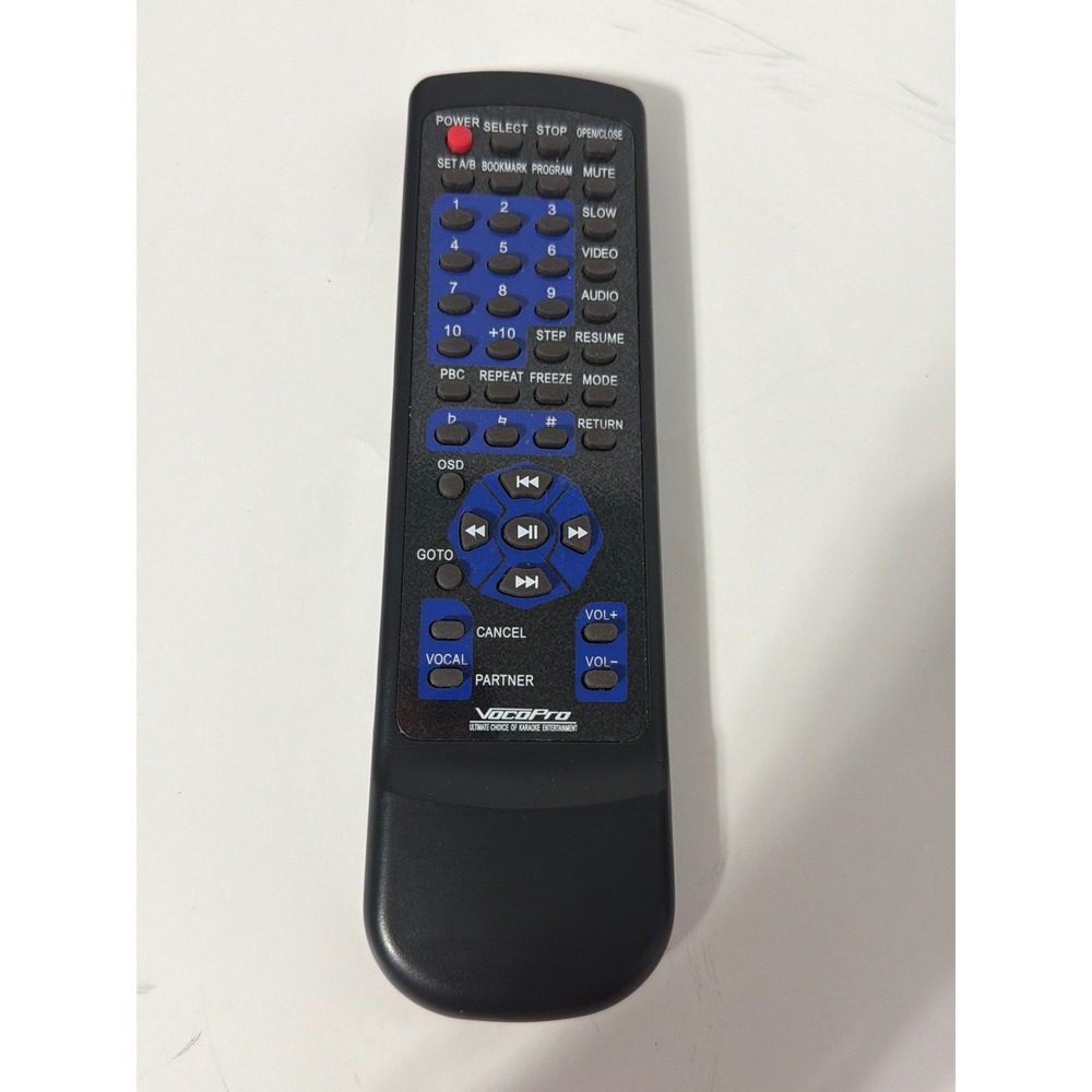 VocoPro‎ KF-9815 Karaoke System Remote Control Black Blue Replacement Handheld